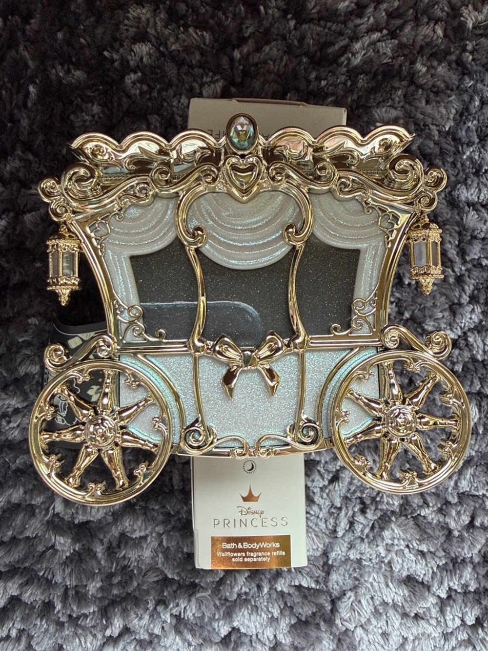 Bath & Body Works Gold/White Disney Princess Carriage Wall Accent - SOLD OUT